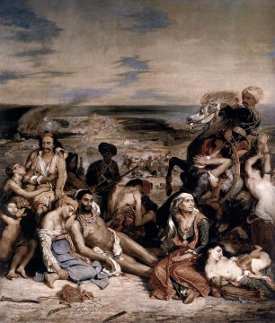 Eugène Delacroix Werke - Das Massaker bei Chios romantische Eugene Delacroix